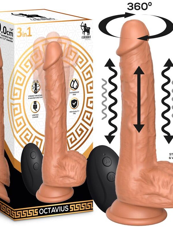 Octavius Dildo con Vibración, Thrusting y Waving 360º 7.8 - 20 cm
