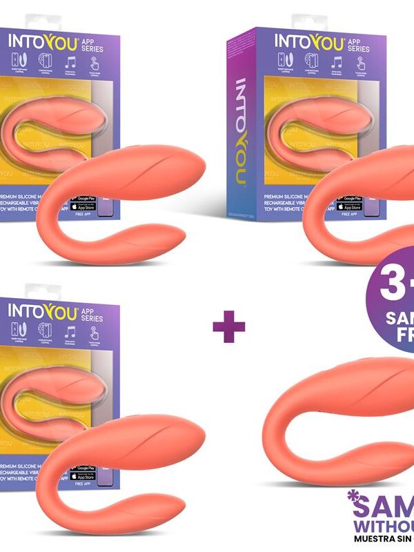 Pack 3 + Muestra Juguete para Parejas con APP Flexible Salmón
