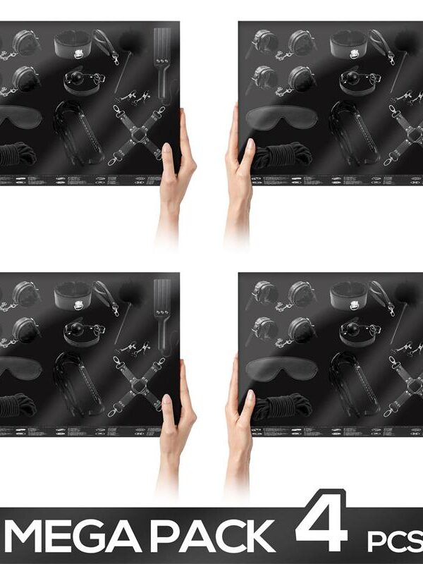 Pack de 4 Set Bondage 11 Piezas Negro