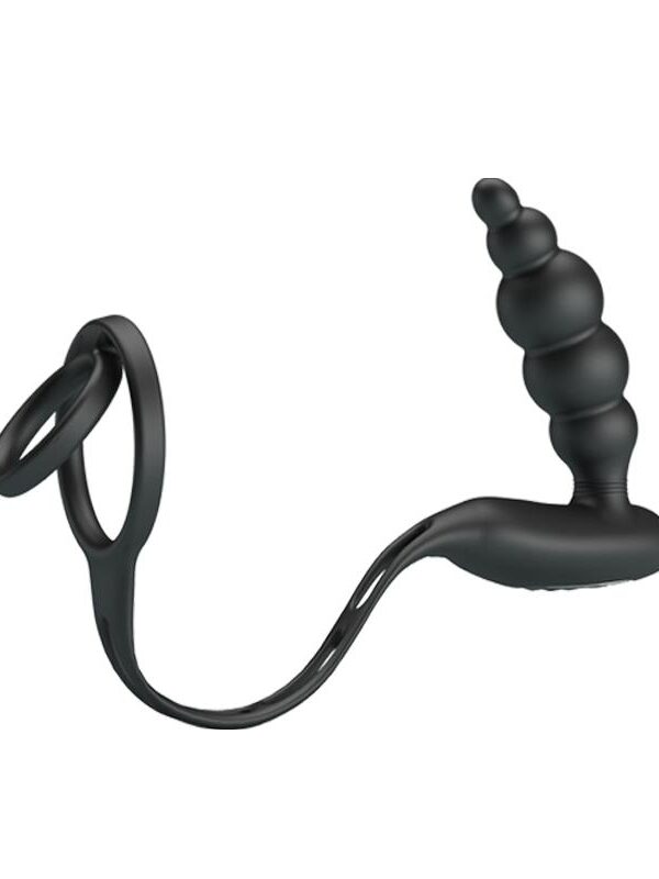 Plug Anal con Anillo para el Pene con Vibración