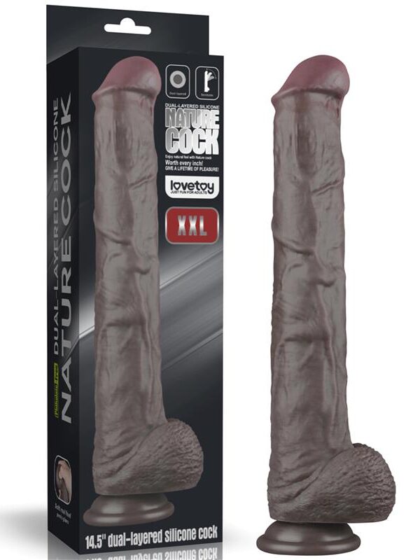 Dildo Dual Layered Articulable XXL 14.5