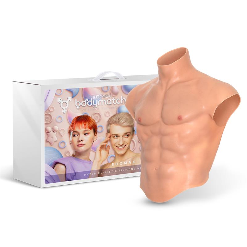 Boomax Traje Torso Masculino Hiperrealista Silicona Líquida Talla S