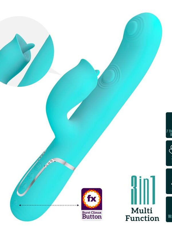 Gigi Vibrador con Licking y Thumping Turquesa