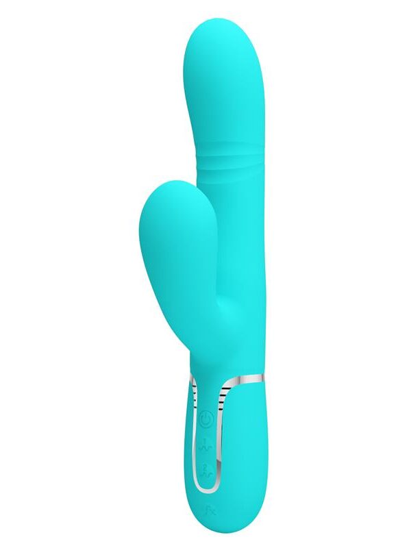 Mariana Vibrador 4 en 1 Silicona Turquesa