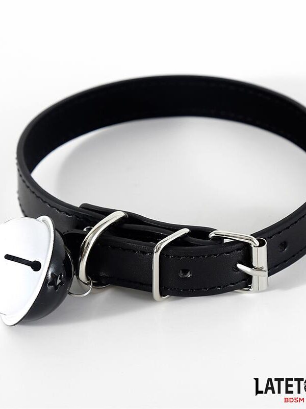 Collar con Cascabel Ajustable Negro