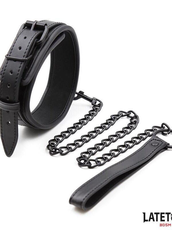Collar y Correa Neopreno Negro