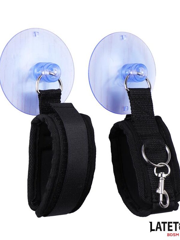 Esposas Muñecas Velcro con Ventosa Ajustable