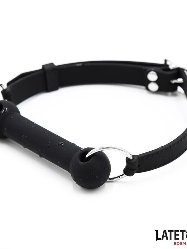 Mordaza Hueso Silicona Negro Ajustable