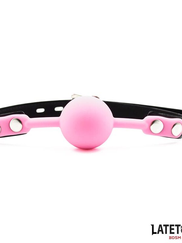 Mordaza Bola Silicona Rosa