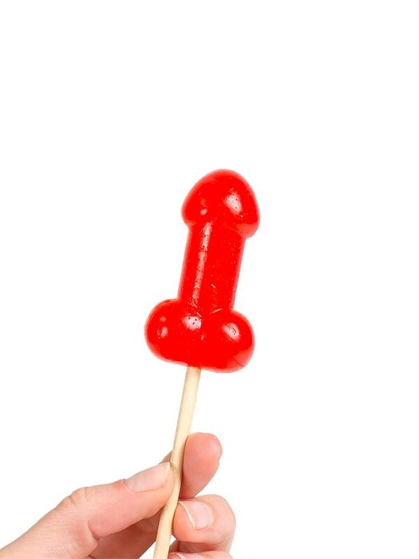 Piruleta Pene Cereza con Efecto Calor Picante