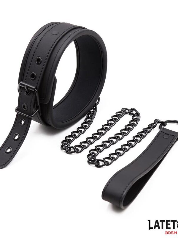Set Collar y Correa Neopreno Negro