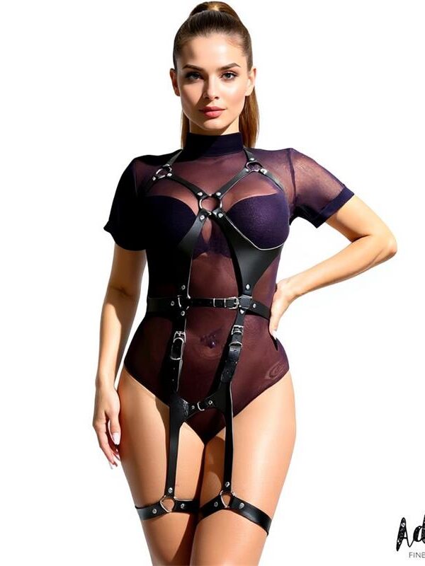 Ivette Arnés Cuerpo Entero Cuero Vegano Talla Única