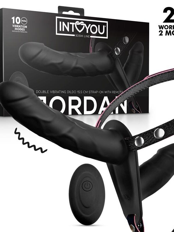Jordan Arnés Dildo Doble con Vibración y Control Remoto