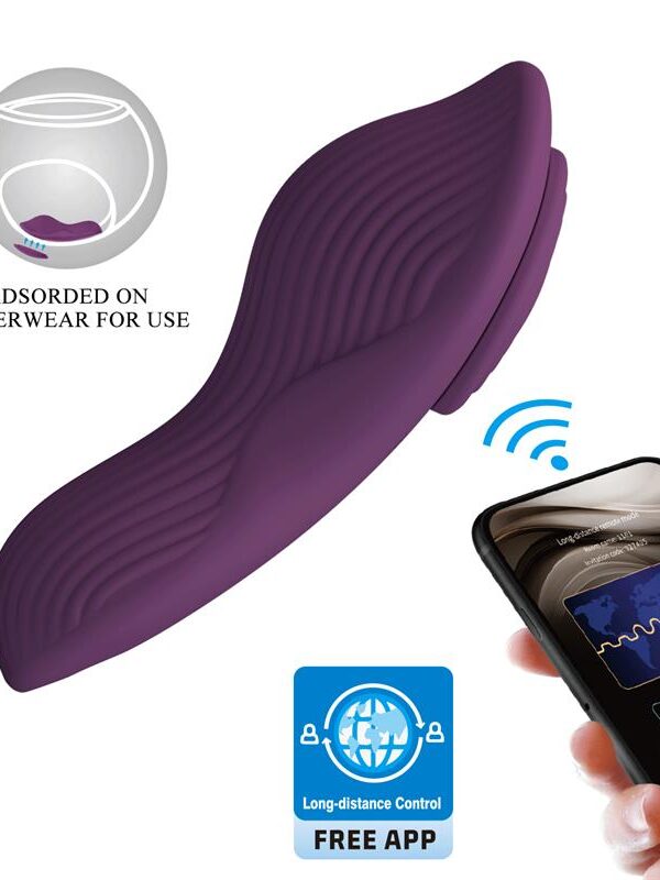 Mane Vibrador de Braguita con App Púrpura