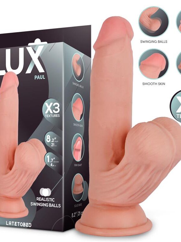 Paul Dildo Triple Densidad con Testículos Oscilantes 8.2