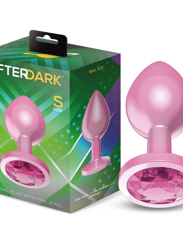 Plug Anal Anodizado Rosa con Joya Talla S