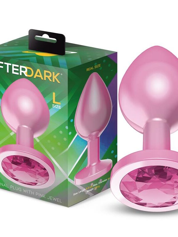 Plug Anal Anodizado Rosa con Rosa Talla L