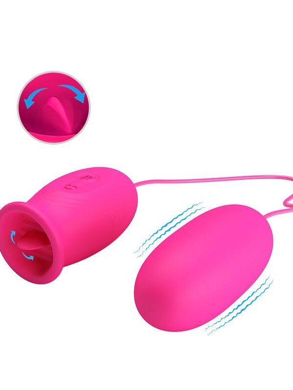 Daisy Huevo Vibrador y Lengua Estimuladora Rosa