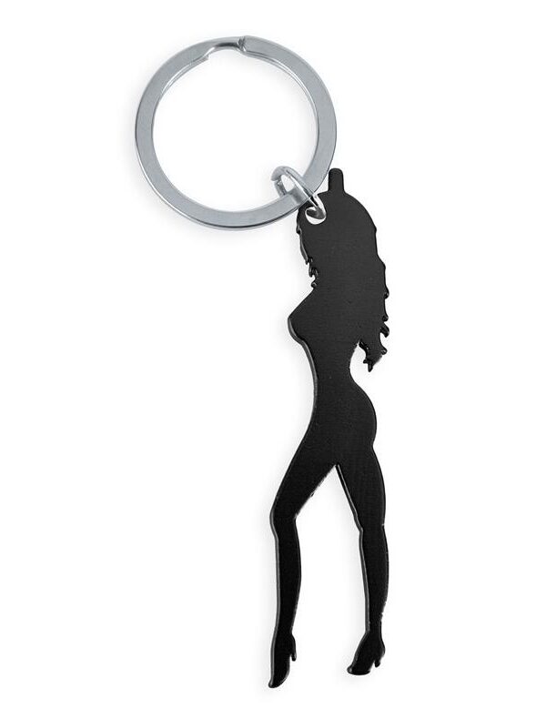 Llavero Mujer con Abridor Negro