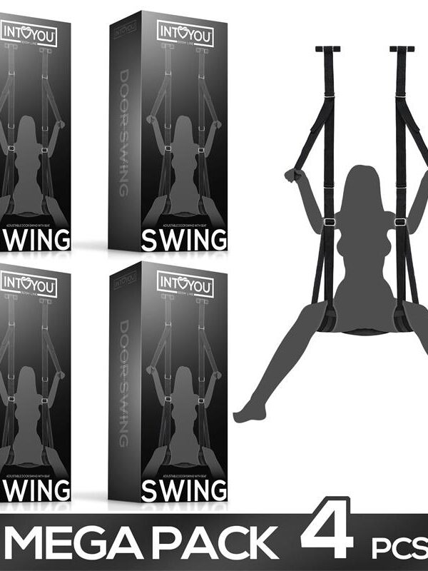 Pack de 4 Columpio de Puerta con Soporte de Manos, Piernas y Asiento