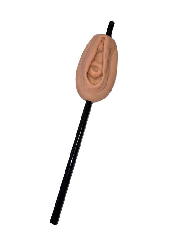Pajita con Adorno Forma de Vagina