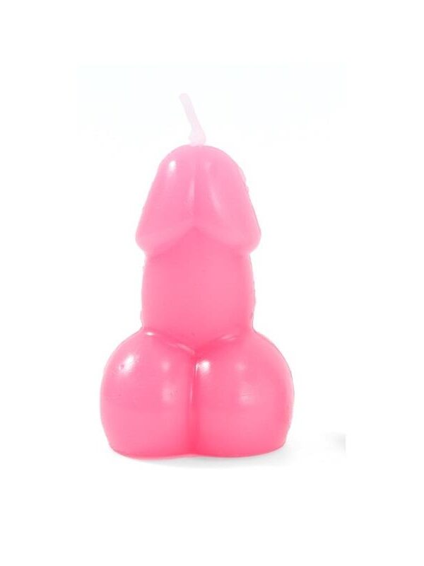 Vela Forma de Pene Fuscia