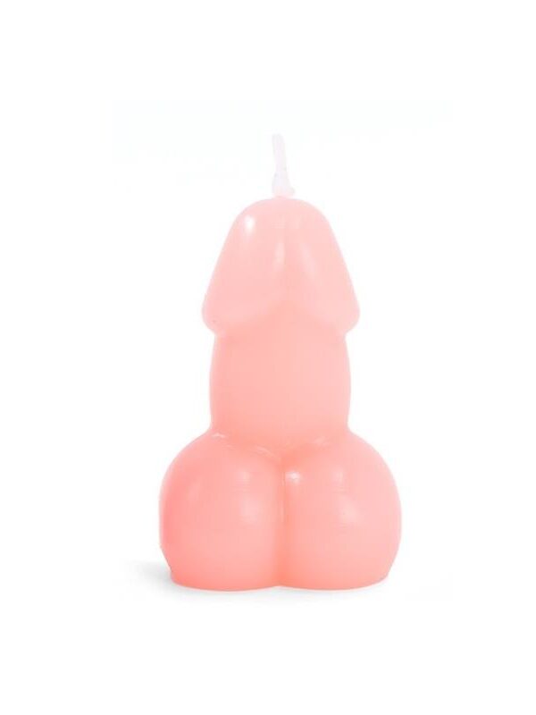 Vela Forma de Pene Rosa