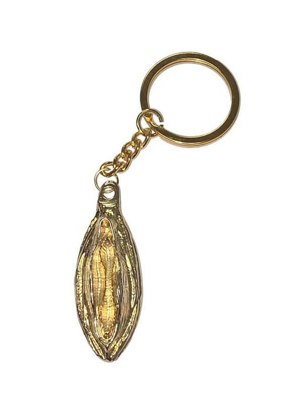 Llavero Forma de Labios Dorado