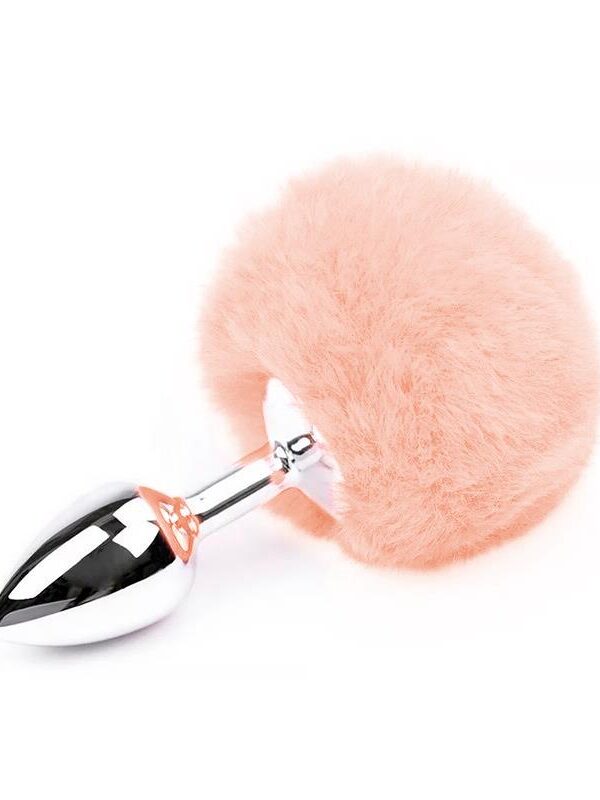 Plug Anal con Pompón Rosa Chicle Talla S