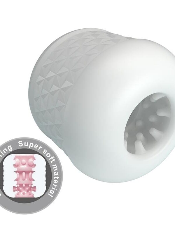 Crystle Masturbador Doble Entrada Blanco